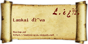Laskai Éva névjegykártya
